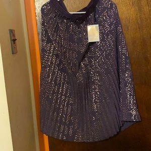 Lularoe Jill Skirt NWT 3X Plum W/ Gold Beautiful